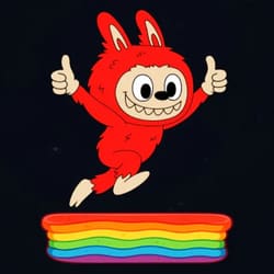 Labubu Chasing the Stars